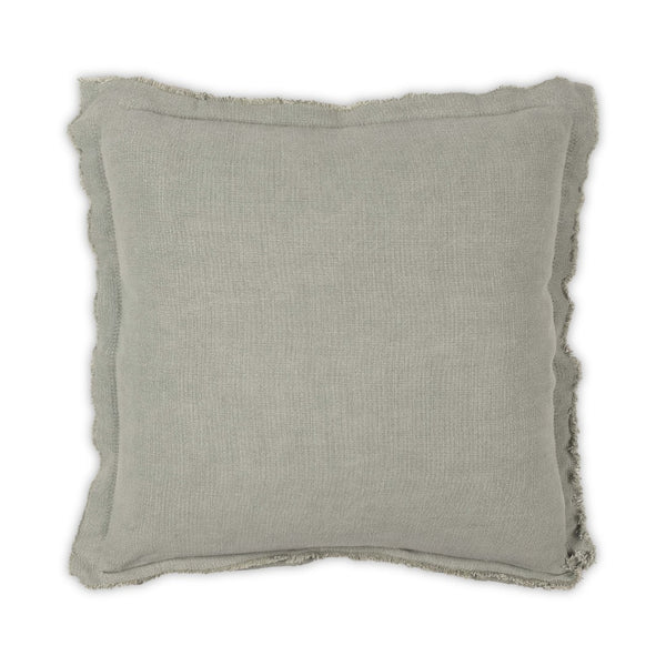 Moss Home Maya - Luxurious Stonewashed Linen Pillow With Frayed Edges, Perfect For Chic Home Décor Mint 100% Linen Mpil-maystomin-2222