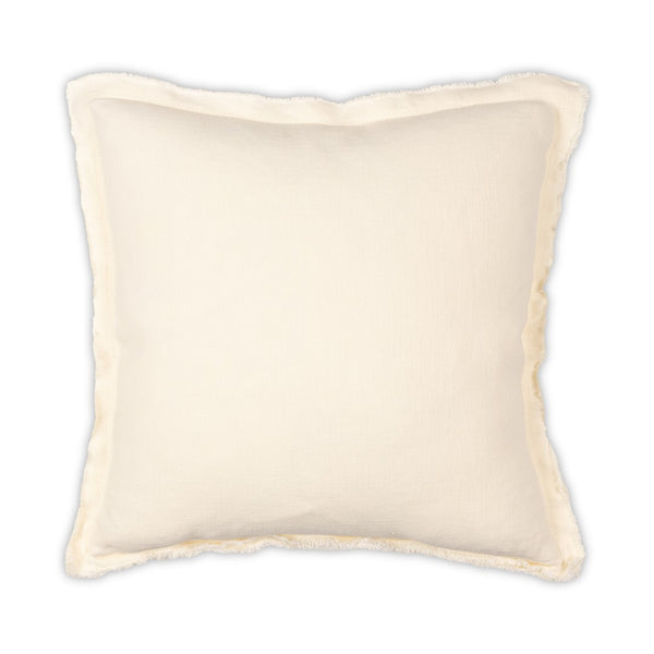 Moss Home Maya - Luxurious Stonewashed Linen Pillow With Frayed Edges, Perfect For Chic Home Décor Oyster 100% Linen Mpil-maystooys-2222