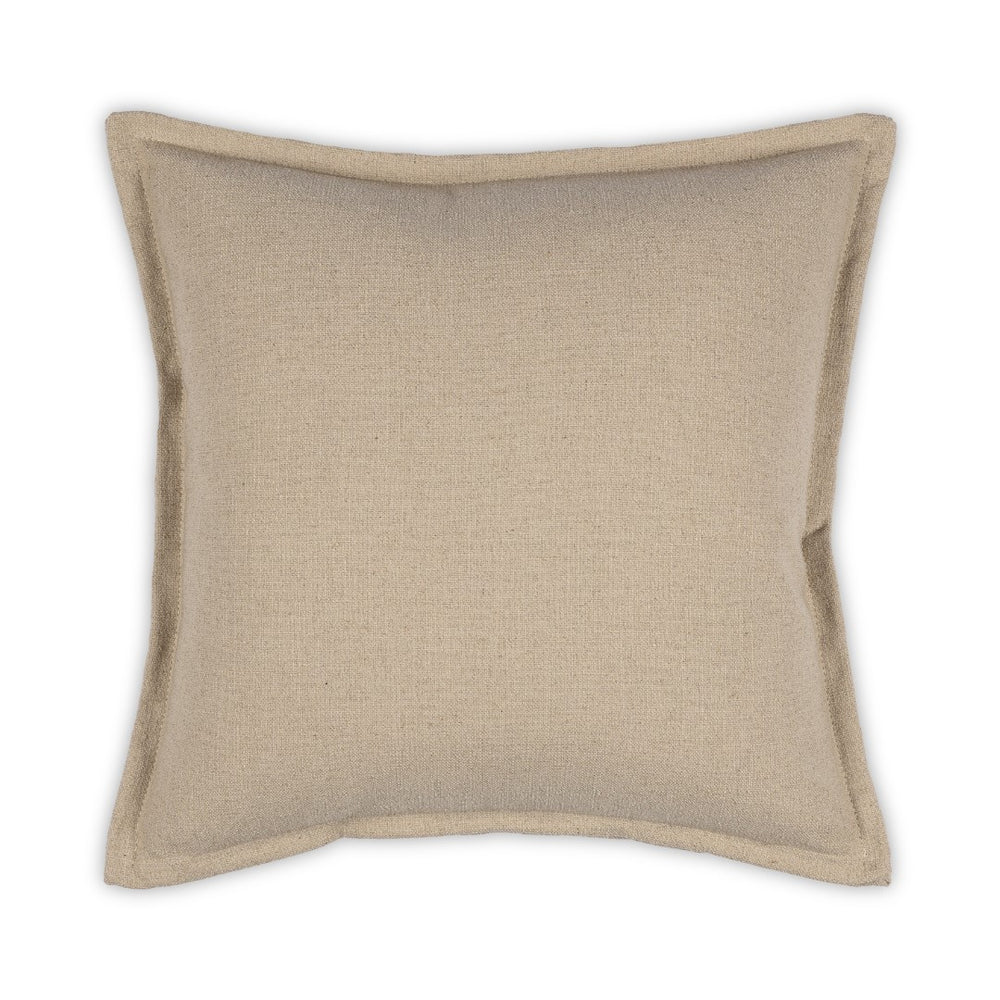 Moss Home Oakley Moon Pillow - Luxurious Fabric Blend With Flange Finish, Custom Made For Ultimate Comfort Taupe 39% Linen 35% Cotton 26% Polyester Mpil-oakmootau-2222