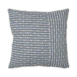 Moss Home Piper Denim Pillow - Stylish 100% Polyester, Zipper Closure, Knife Edge Finish, Custom Made Comfort Denim 100% Polyester Mpil-pipden-2222