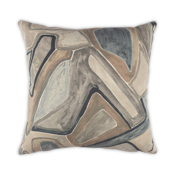 Moss Home Pluto Luxurious Pillow With Zipper Closure - Soft Linen-cotton Blend, Knife Edge Finish, Custom Made Cafe 39% Linen 35% Cotton 26% Polyester Mpil-plucaf-2222