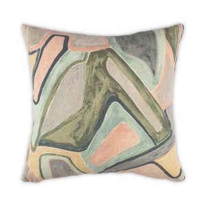 Moss Home Pluto Luxurious Pillow With Zipper Closure - Soft Linen-cotton Blend, Knife Edge Finish, Custom Made Sorbet 39% Linen 35% Cotton 26% Polyester Mpil-plusor-2222