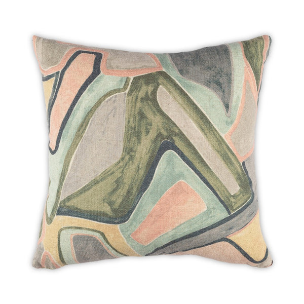 Moss Home Pluto Luxurious Pillow With Zipper Closure - Soft Linen-cotton Blend, Knife Edge Finish, Custom Made Sorbet 39% Linen 35% Cotton 26% Polyester Mpil-plusor-2222