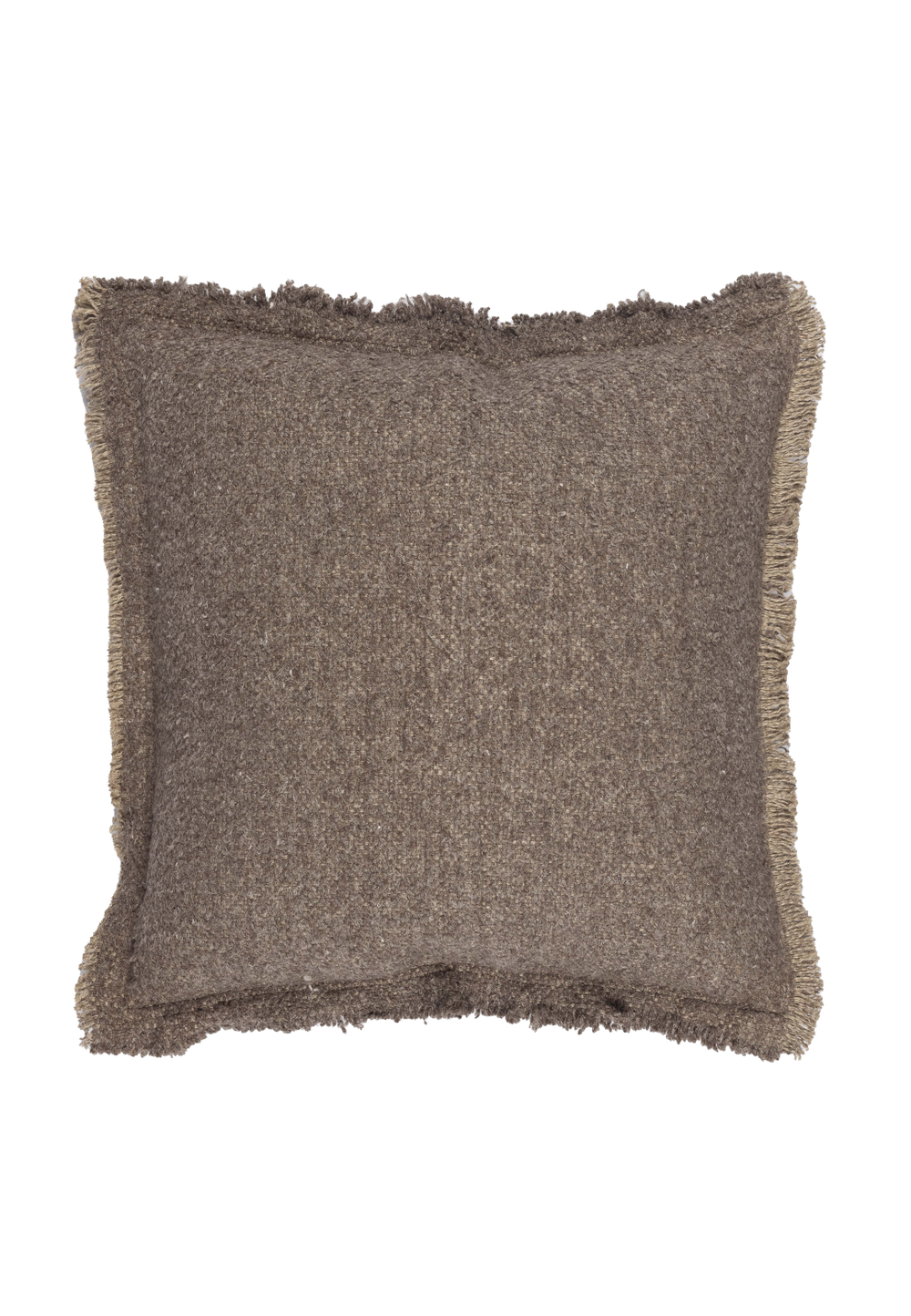 Moss Home Riley Frayed Pillow – Luxurious Linen Blend With Zipper Closure, Perfect Decor For Every Home Space Driftwood 71% Linen 13.5% Wool,9.5% Viscose,6% Polyester Mpil-rilfdri-2222