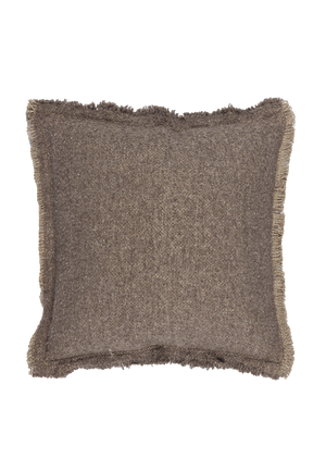 Moss Home Riley Frayed Pillow – Luxurious Linen Blend With Zipper Closure, Perfect Decor For Every Home Space Driftwood 71% Linen 13.5% Wool,9.5% Viscose,6% Polyester Mpil-rilfdri-2222