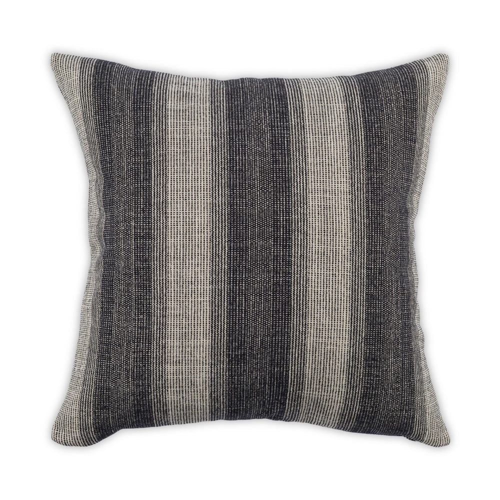 Moss Home Wallis Luxurious Chenille Pillow With Zipper Closure, Elegant Knife Edge Finish - Made To Order Black 50% Polyester Chenille 50% Poi Mpil-walbla-2222