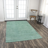 Rizzy Mason Park MPK105 Hand Tufted Casual/Solid Recycled Polyester Rug Aqua / Blue 8'6" x 11'6"