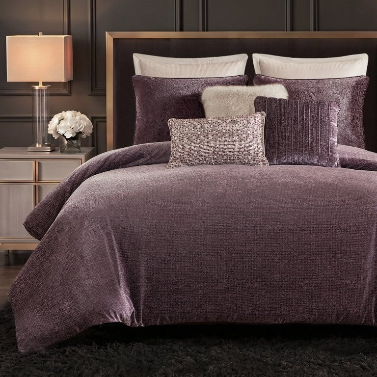 JLA Home Sterling Velvet Jacquard Oversized Comforter Set with Shams and Accent Pillows 92 W x 96 L MPS10-0009