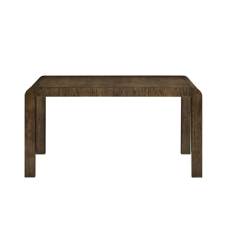 JLA Home Ultra Rounded Waterfall Edge Extendable Dining Table Seats Eight in Weathered Brown MPS121-1307