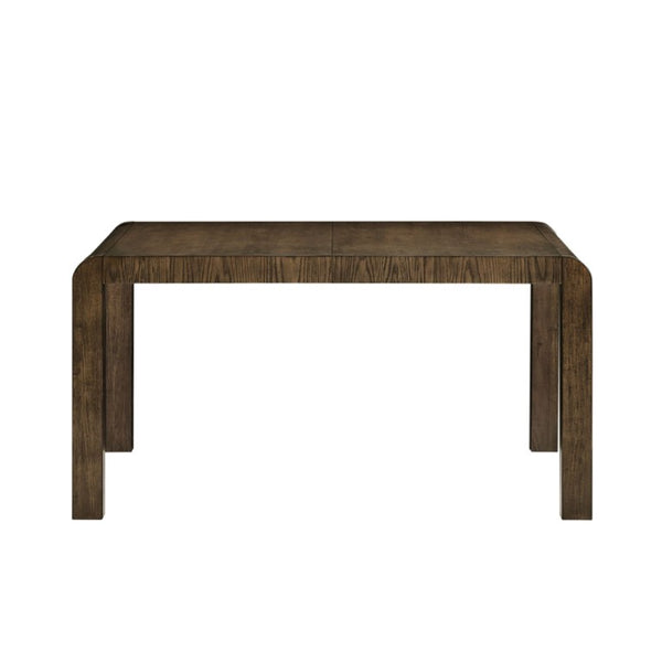 JLA Home Ultra Rounded Waterfall Edge Extendable Dining Table Seats Eight in Weathered Brown MPS121-1307