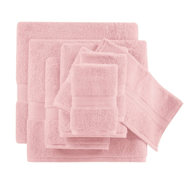 JLA Home 800Gsm Long-Staple Cotton Bath Towel Set Spa Weight Absorbency for Daily Luxury Pink MPS73-0001