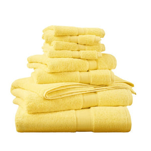 JLA Home 800Gsm Long-Staple Cotton Bath Towel Set Spa Weight Absorbency for Daily Luxury Marigold Yellow MPS73-0005
