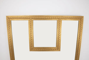 Zeugma Mr402 Elegant Antiqued Gold Wall Mirror - Rustic French Window Design For Stunning Home Décor Antiqued Gold Leaf Wood And Mirror Mr402 Gold