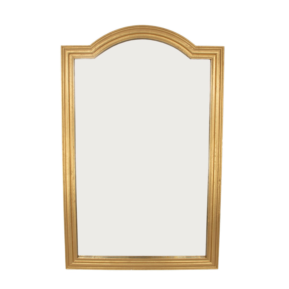 Zeugma Mr404 Antique Gold Leaf Wall Mirror - French Style Solid Wood Frame, Elegant Home Décor Accent Piece Antiqued Gold Leaf Wood And Mirror Mr404 Gold