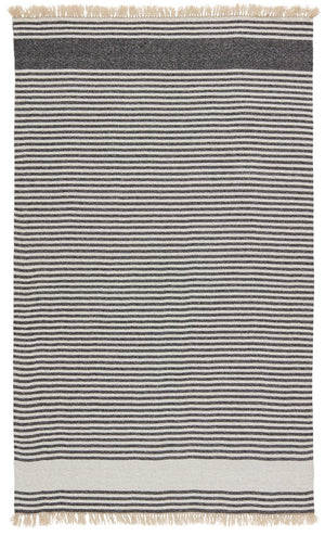 Jaipur Living Morro Bay Strand Mrb01 Handwoven Handmade 100% Polypropylene Lines Stripes Outdoor Rug Black, Beige 100% Polypropylene Rug150102