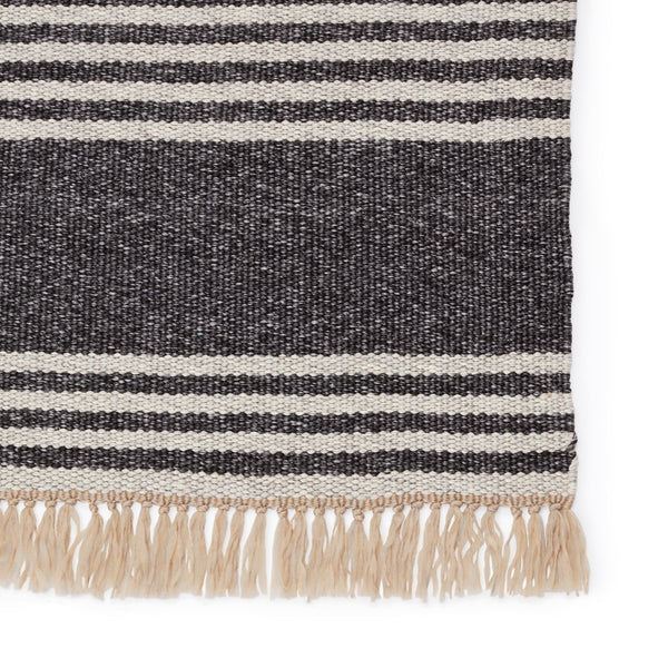 Jaipur Living Morro Bay Strand Mrb01 Handwoven Handmade 100% Polypropylene Lines Stripes Outdoor Rug Black, Beige 100% Polypropylene Rug150102