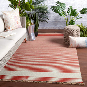 Jaipur Living Vibe by Jaipur Living Strand Flatweave Polypropylene Stripe Indoor Outdoor Coastal Rug 4' x 6' RUG150106