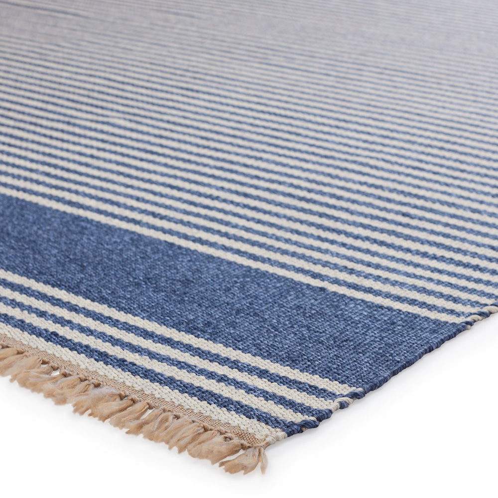 Jaipur Living Morro Bay Strand Mrb03 Handwoven Handmade 100% Polypropylene Lines Stripes Outdoor Rug Blue, Beige 100% Polypropylene Rug150110
