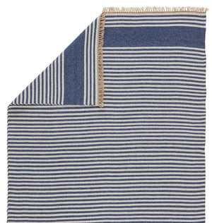 Jaipur Living Morro Bay Strand Mrb03 Handwoven Handmade 100% Polypropylene Lines Stripes Outdoor Rug Blue, Beige 100% Polypropylene Rug150110