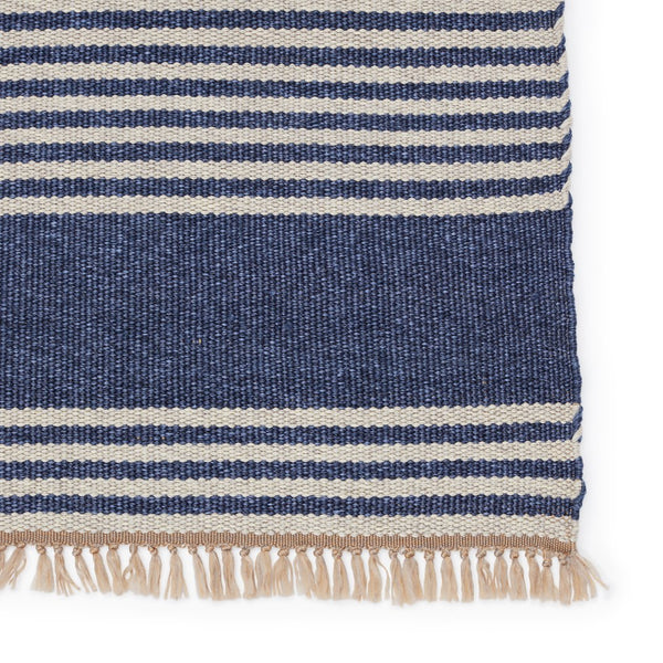 Jaipur Living Morro Bay Strand Mrb03 Handwoven Handmade 100% Polypropylene Lines Stripes Outdoor Rug Blue, Beige 100% Polypropylene Rug150110
