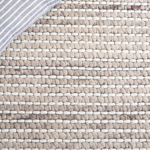 Safavieh Marbella Hand Woven Wool Area Rug - Timeless Elegance With Artisanal Charm For Your Home Decor Silver ,Ivory Wool Mrb205g-6sq