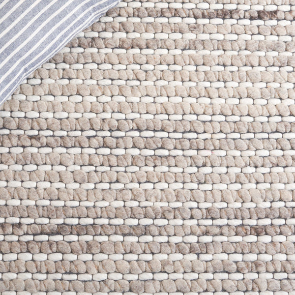 Safavieh Marbella Hand Woven Wool Area Rug - Timeless Elegance With Artisanal Charm For Your Home Decor Silver ,Ivory Wool Mrb205g-6sq