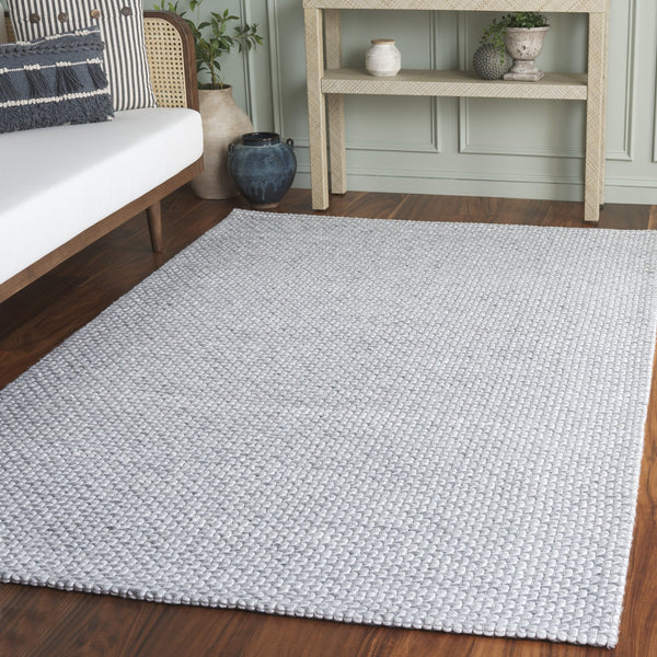 Safavieh Marbella Hand-Woven Silver Ivory Rug — Scandinavian Minimalist Flatweave For Cozy, Modern Spaces 4'-0" x 6'-0" MRB301G-4