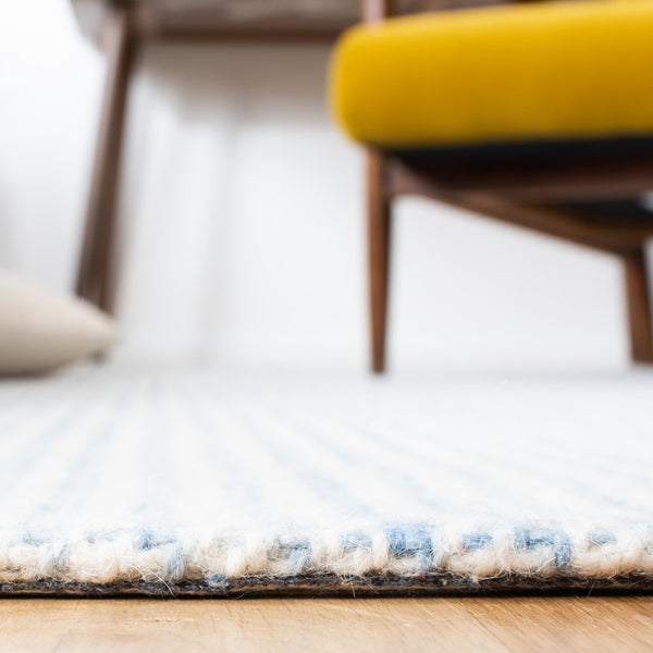 Safavieh Marbella Hand-woven Area Rug: Timeless Grey And Ivory Elegance For Luxurious Living Spaces Blue ,Ivory Wool And Cotton Mrb319m-9