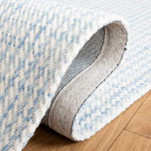 Safavieh Marbella Hand-woven Area Rug: Timeless Grey And Ivory Elegance For Luxurious Living Spaces Blue ,Ivory Wool And Cotton Mrb319m-9