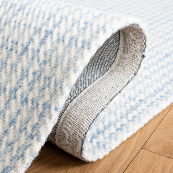 Safavieh Marbella Hand-woven Area Rug: Timeless Grey And Ivory Elegance For Luxurious Living Spaces Blue ,Ivory Wool And Cotton Mrb319m-9