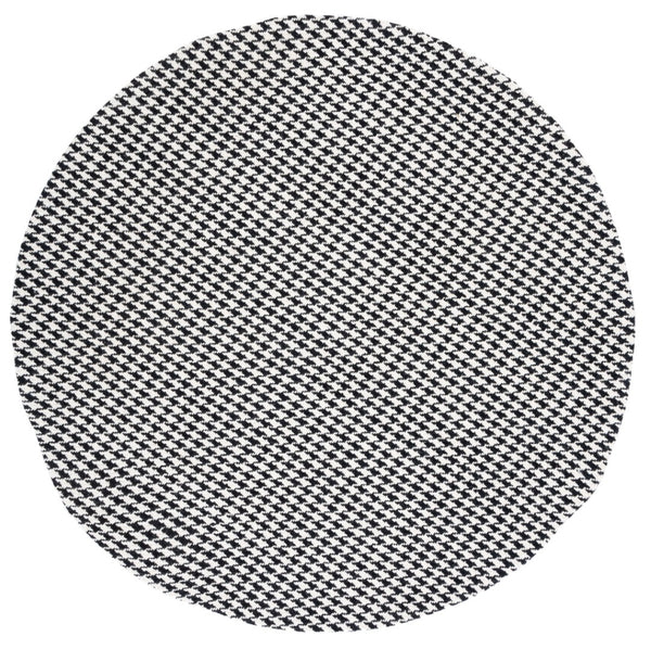 Safavieh Marbella Hand-woven Area Rug: Timeless Grey And Ivory Elegance For Luxurious Living Spaces Black ,Ivory Wool And Cotton Mrb319z-2