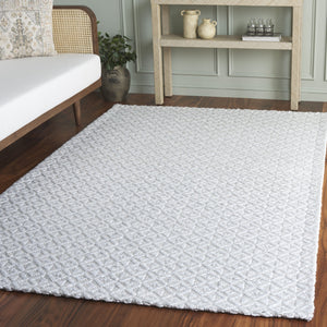 Safavieh Marbella Ivory Area Rug With Subtle Geometric Pattern, Low-Profile Handwoven Blend For Modern Homes 6'-0" x 9'-0" MRB329A-6