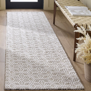 Safavieh Marbella Hand‑Woven Ivory Area Rug — Scandinavian Geometric Accent, Low‑Profile Durable Blend 4'-0" x 6'-0" MRB330A-4