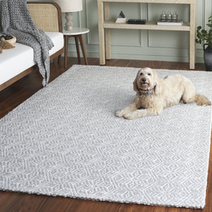 Safavieh Marbella Hand‑Woven Ivory Area Rug — Scandinavian Geometric Accent, Low‑Profile Durable Blend 4'-0" x 6'-0" MRB330A-4