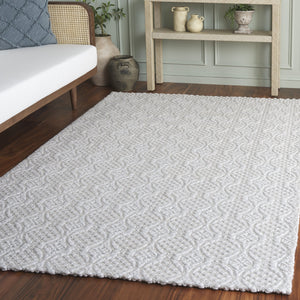 Safavieh Marbella Handwoven Ivory Area Rug – Scandinavian Minimalist Square Design, Low Pile Durability And Soft Texture 6'-0" x 6'-0" MRB331A-6SQ