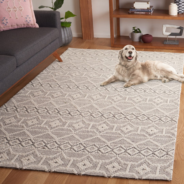 Safavieh Marbella 453 MRB453 Handloomed  Rug Grey / Ivory MRB453F-6