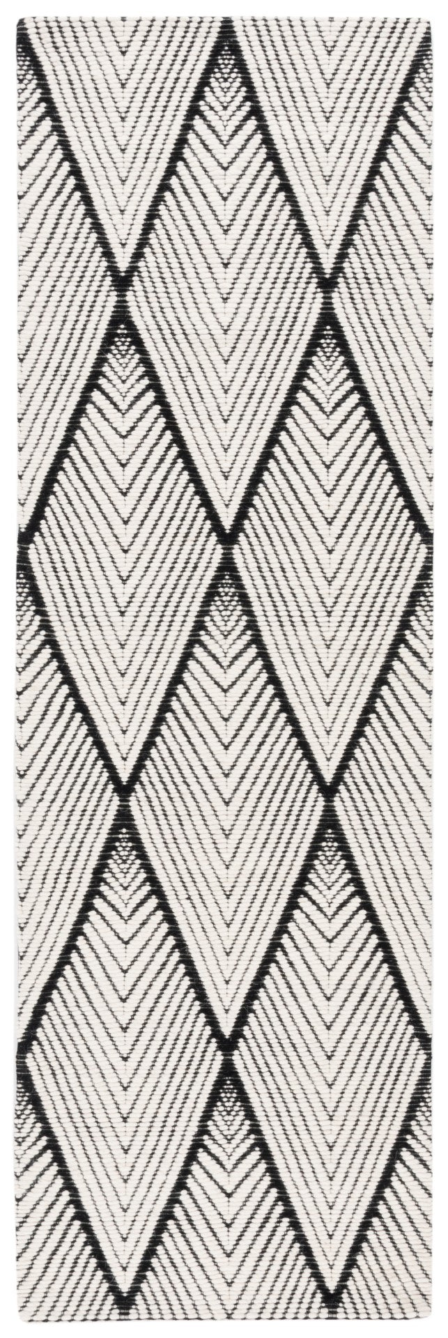 Safavieh Marbella 454 Handloomed  Rug Black / Ivory 2'-6" x 8'