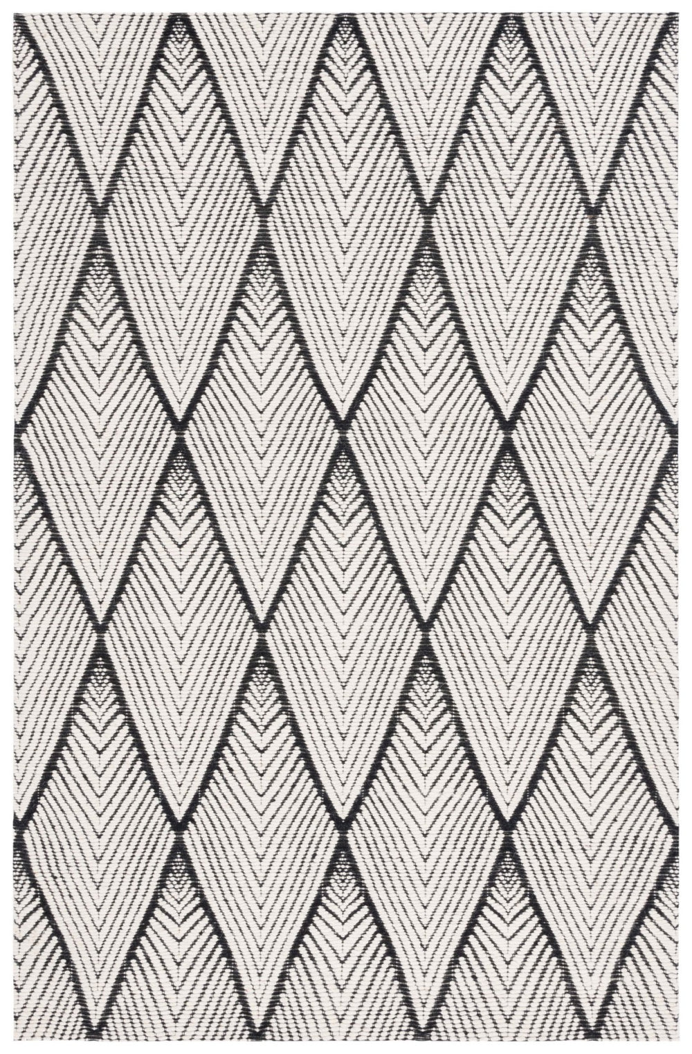 Safavieh Marbella 454 MRB454 Handloomed  Rug Black / Ivory MRB454Z-6