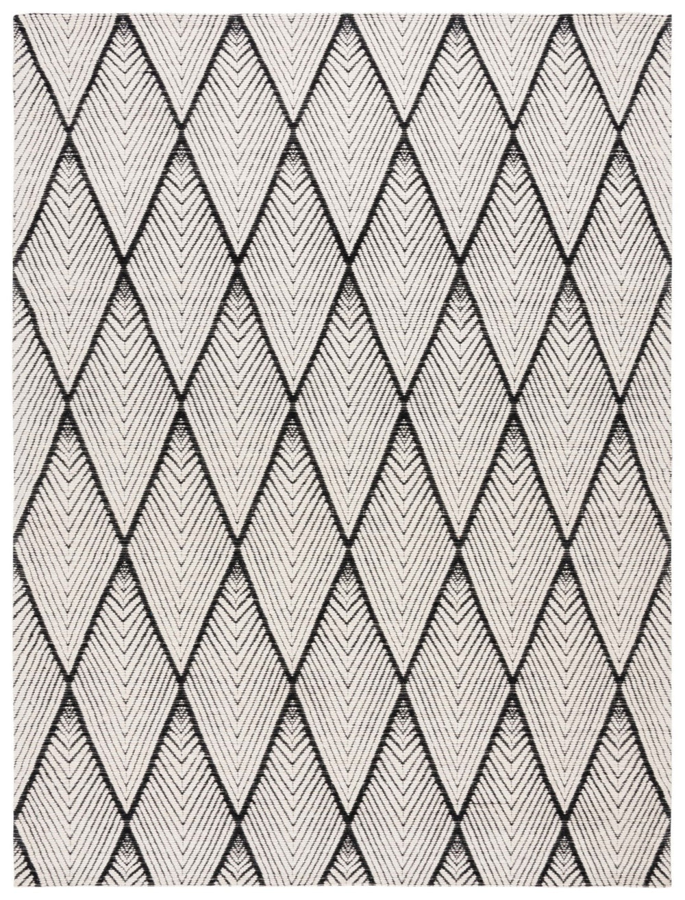 Safavieh Marbella 454 Handloomed  Rug Black / Ivory 2'-6" x 8'