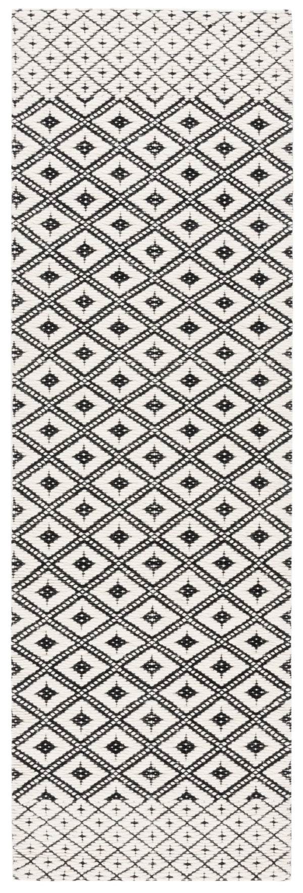 Safavieh Marbella 455 Handloomed  Rug Black / Ivory 2'-6" x 8'