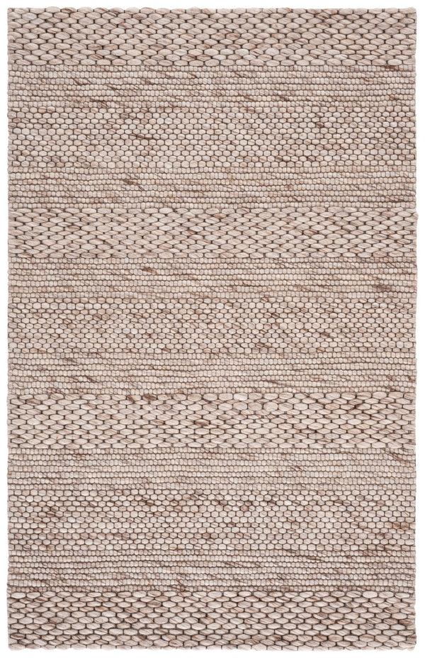 Safavieh Marbella Hand-Loomed Beige Runner Rug — Wool-Cotton Blend, Subtle Linear Texture, Durable Elegance 2'-3" x 7'-0" MRB556B-27