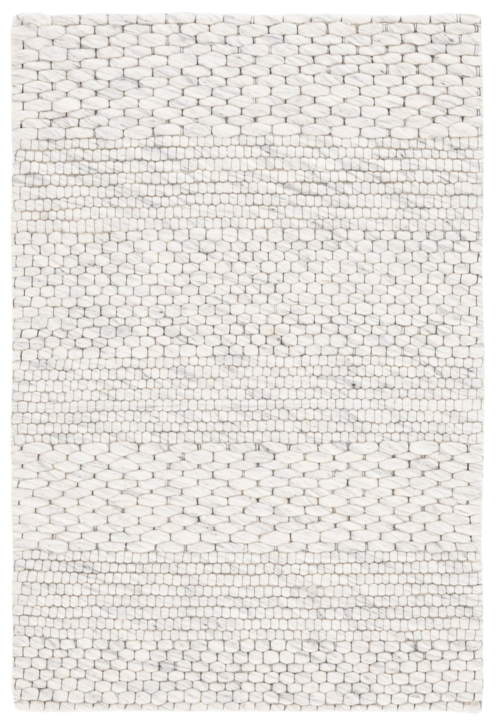 Safavieh Marbella Hand‑Loomed Light Grey Ivory Runner — Low‑Profile Plush Wool Blend, Durable Hallway Style 2'-3" x 7'-0" MRB556C-27