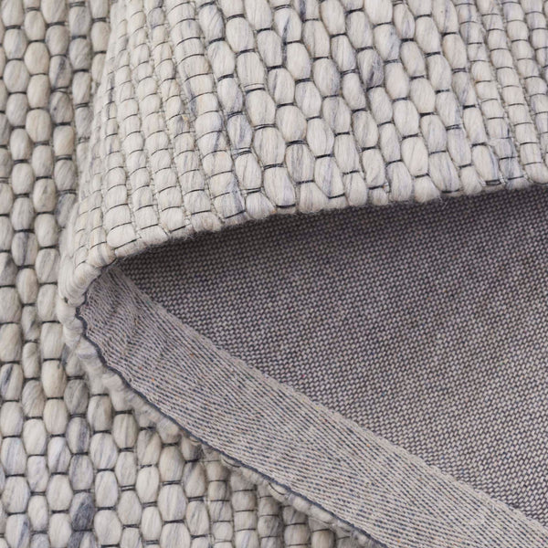 Safavieh Marbella Hand‑Loomed Light Grey Ivory Runner — Low‑Profile Plush Wool Blend, Durable Hallway Style 2'-3" x 7'-0" MRB556C-27