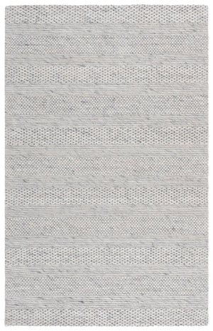 Safavieh Marbella Hand‑Loomed Light Grey Ivory Runner — Low‑Profile Plush Wool Blend, Durable Hallway Style 2'-3" x 7'-0" MRB556C-27