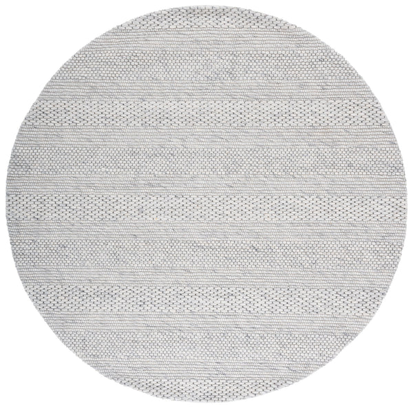 Safavieh Marbella Hand‑Loomed Light Grey Ivory Runner — Low‑Profile Plush Wool Blend, Durable Hallway Style 2'-3" x 7'-0" MRB556C-27