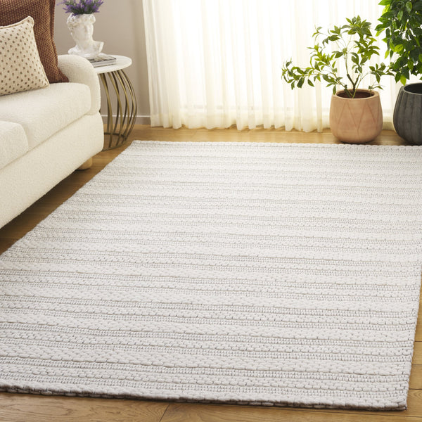 Safavieh Marbella Handloomed Runner Area Rug – Elegant Wool Blend For Hallways, Textured Comfort & Style Ivory 85% Wool 10% Cotton 5% Polyester Mrb825a-5