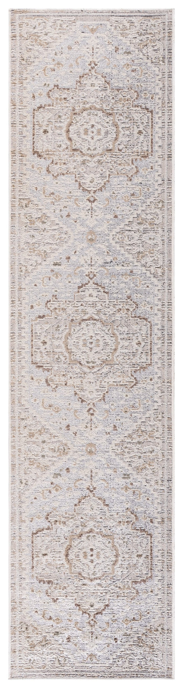 Safavieh Miranda Transitional Medallion Area Rug In Beige Grey Ivory — Low-Profile, Power-Loomed Durability And Texture 5'-0" x 8'-0" MRD300B-5