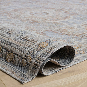 Safavieh Miranda Low-Profile Transitional Runner Rug In Beige Grey-Ivory With Subtle Medallion Pattern, Durable Power-Loomed Turkey 2'-0" x 8'-0" MRD300B-28