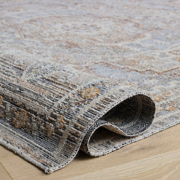 Safavieh Miranda Transitional Medallion Area Rug In Beige Grey-Ivory — Low Pile, Durable Power-Loomed Design 8'-0" x 10'-0" MRD300B-8