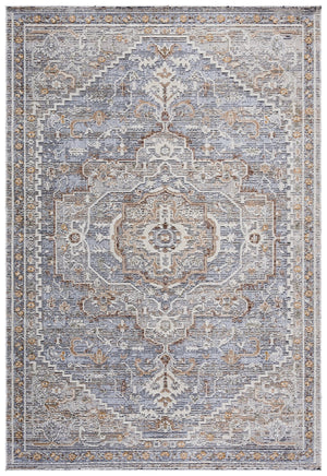 Safavieh Miranda Transitional Medallion Area Rug In Beige Grey Ivory — Low-Profile, Power-Loomed Durability And Texture 5'-0" x 8'-0" MRD300B-5